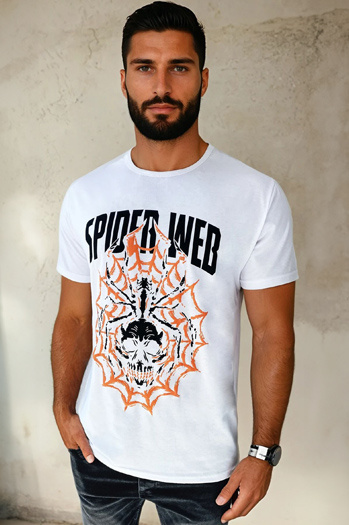 Moška majica s potiskom Barva Bela DSTREET RX5263