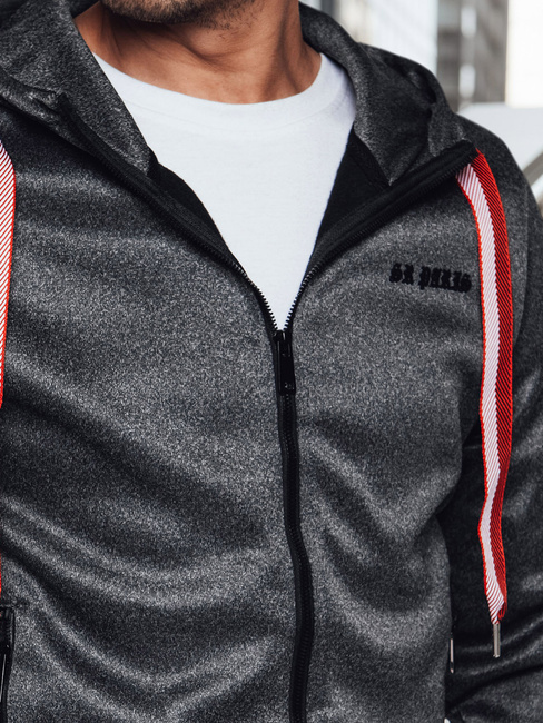 Moška majica s kapuco temno siva Dstreet BX5859