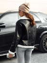 Ženska usnjena jakna FURBLAZE z ovčjo kožo Dstreet black TY4730_4