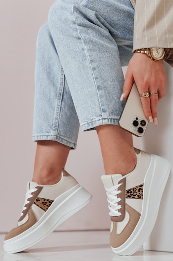 Ženske superge na platformi MODNIKKI khaki Dstreet ZY0874