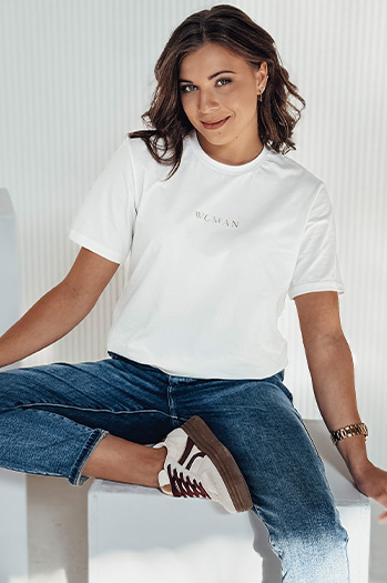 Ženske majice v barvi ecru Dstreet RY2555