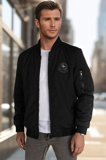 Moška prehodna bomber jakna črna Dstreet TX5029