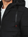 Moška prešita zimska jakna s kapuco črna Dstreet TX5060