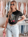 Ženska majica s potiskom TRENDAY black Dstreet RY2824