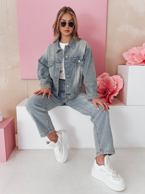 Ženske široke hlače iz džinsa WIDENO blue Dstreet UY2492