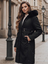 Ženska zimska jakna parka s krznom črna Dstreet TY5111