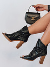 Ženski škornji s petko BOOTSER black Dstreet ZY0815