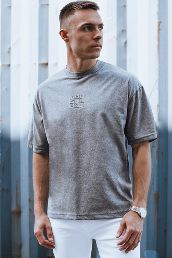 Moška majica s potiskom temno siva Dstreet RX5523