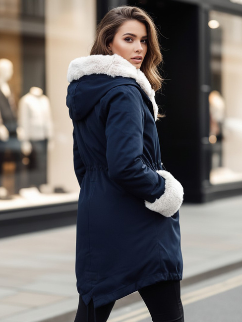 Ženska zimska jakna STARBURST mornarsko modra Dstreet TY4764