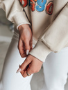 Ženska bluza s potiskom LALA VIBE beige Dstreet BY1506