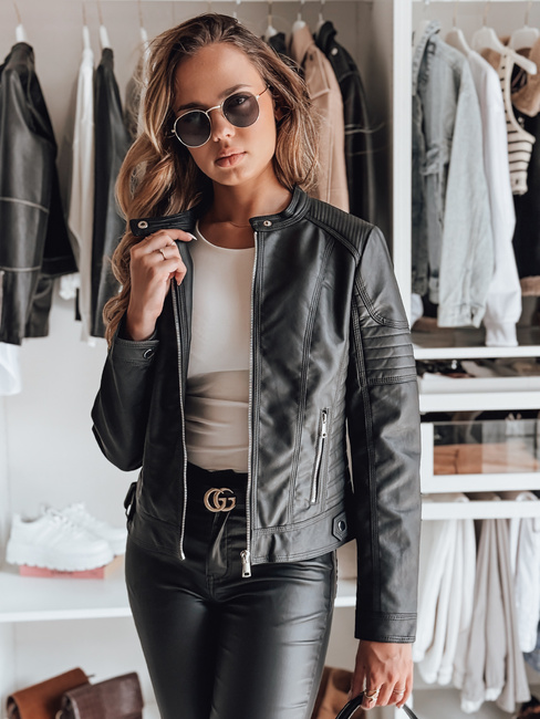 ROCKMISS ženska usnjena jakna črna Dstreet TY4965