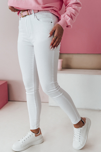 Ženske jeans hlače FURY white Dstreet UY2500