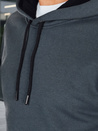 Moška osnovna majica s kapuco temno siva Dstreet BX5863