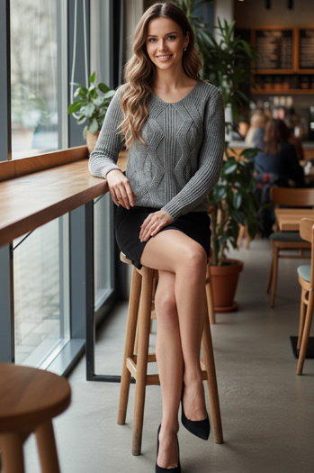 CHICRAY ženski pulover svetlo sive barve Dstreet MY2395