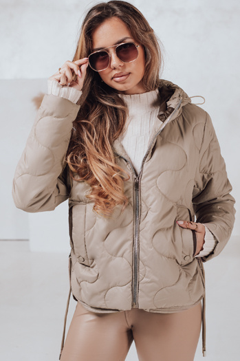 Ženska prešita jakna OLMOS Barva Bež DSTREET TY4238