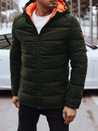 Moška prešita zimska jakna s kapuco zelena Dstreet TX4893