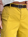 Ženske vrečaste hlače GOTRENDI mustard Dstreet UY2527