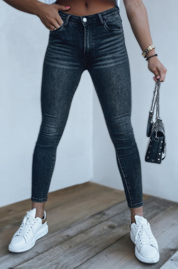 Ženske kavbojke z visokim pasom MIKA Barva Črna DSTREET UY1289