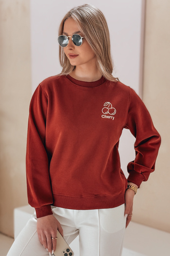 Ženska bluza z vezenino CHERSOFT brick Dstreet BY1398