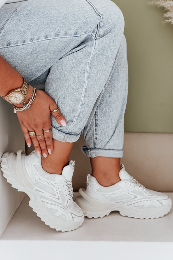 Ženske športne superge bele barve Dstreet ZY1009