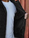 Moška prehodna prešita jakna s kapuco črna Dstreet TX4937