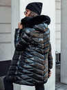Ženska prešita zimska jakna s kapuco CRYSTAL black Dstreet TY4584