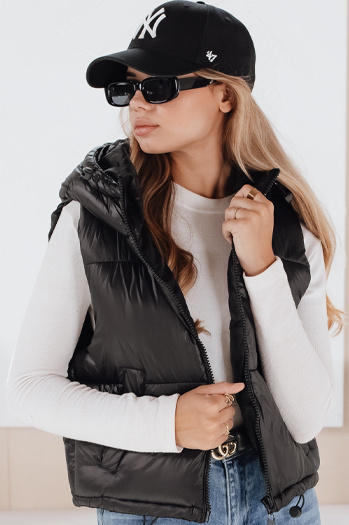 Ženski prešiti telovnik CEDAR black Dstreet TY3780