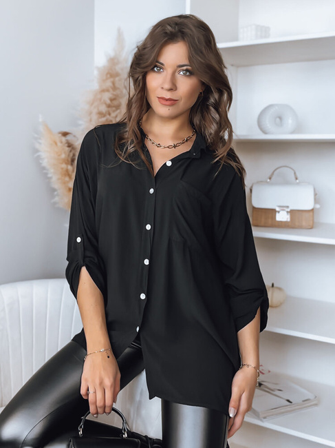 Elegantna ženska srajca RANCH Barva Črna DSTREET RY2307