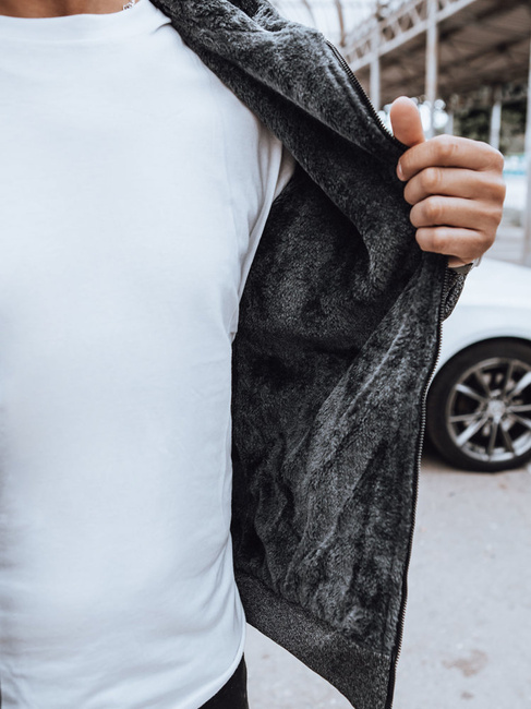 Moška jopa z zadrgo Barva Temno siva DSTREET BX5598