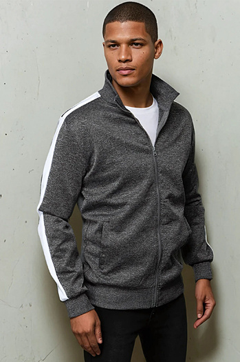 Moška jopa z zadrgo Barva Temno siva DSTREET BX5563