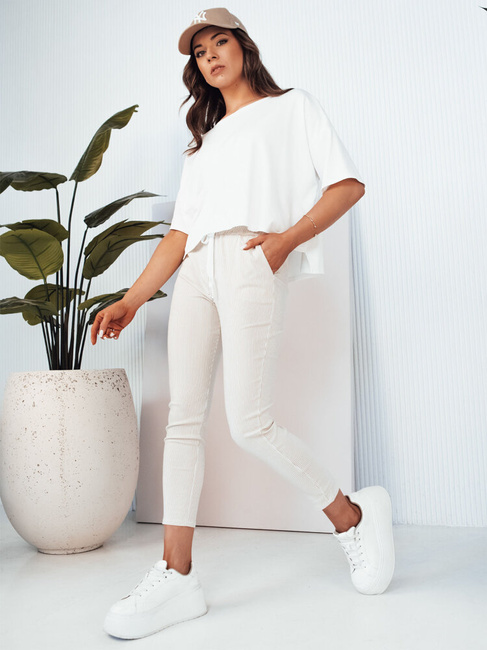 Ženske hlače casual MARINS Barva Bež DSTREET UY2081