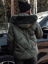 MODIVA prešita ženska zimska jakna s kapuco zelena Dstreet TY4727