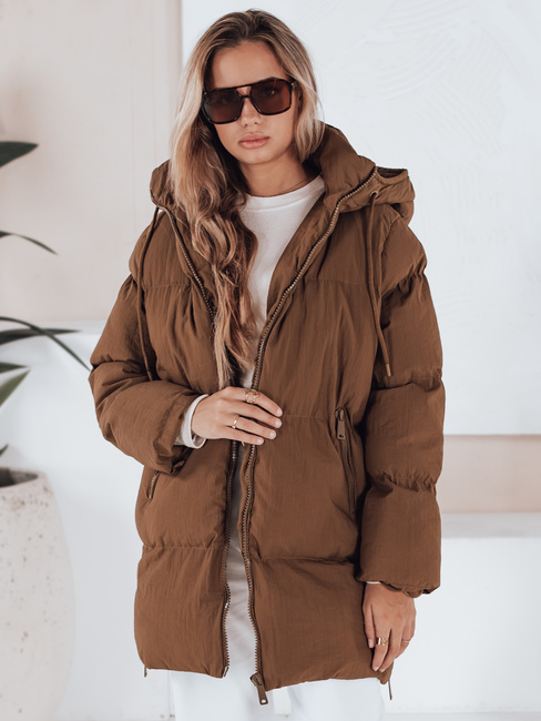 Ženska prešita jakna LETLIS camel Dstreet TY3245