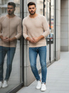 Moški klasičen pulover Barva Bež DSTREET WX1578