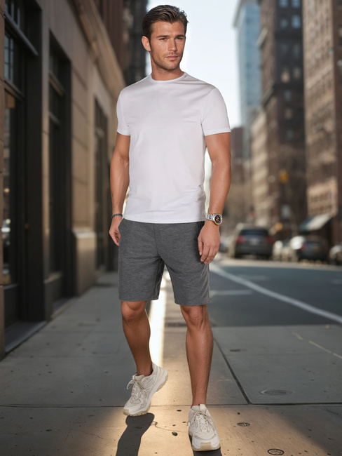 Moške temno sive trenirke Dstreet SX2487