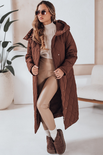 Ženska zimska bunda LIKEMIRA prešita rjava Dstreet TY4927