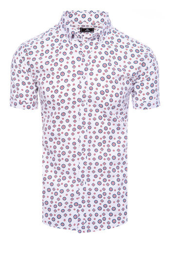 Moška srajca z kratkimi rokavi Barva Bela DSTREET KX1021