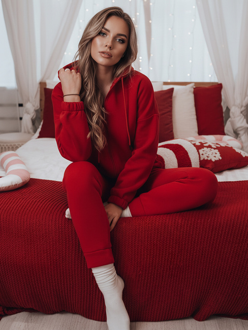 Ženski komplet trenirke AMILIA PREMIUM rdeča Dstreet AY1114