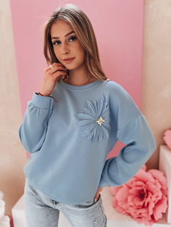 Ženska bluza velikosti oversize FLORINE modra Dstreet RY2764_5