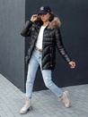 Ženska zimska jakna s kapuco WINTERCHIC črna Dstreet TY4455