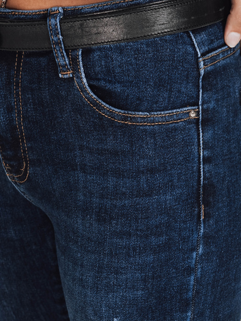 Ženske oprijete kavbojke mornarsko modre barve Dstreet UY2813