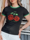 Ženska majica z bleščicami ROSAWIS black Dstreet RY2846