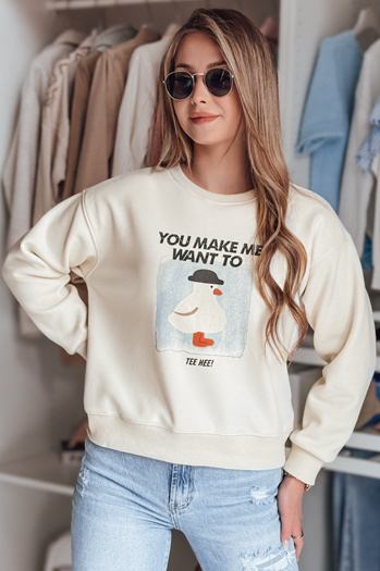 Ženska bluza GOOSHY ecru Dstreet BY1427