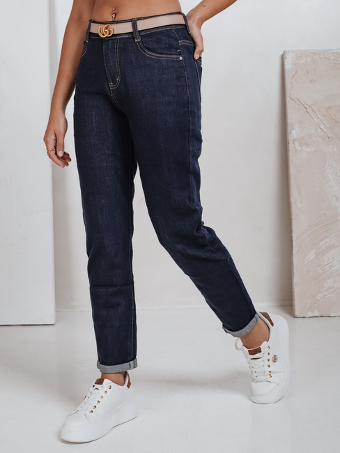 Ženske kavbojke mom fit mornarsko modre barveDstreet UY2781