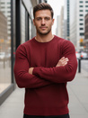Moški pulover v bordo barvi WX2295
