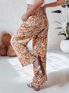 Ženske hlače iz tkanine s širokimi nogami TROPICAL SUN camel Dstreet UY2633_3
