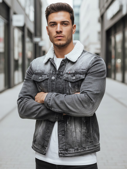 Moška jeans jakna črna Dstreet TX4230z