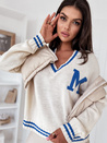 Ženski oversize pulover MIRAGE Barva kremna DSTREET MY2222