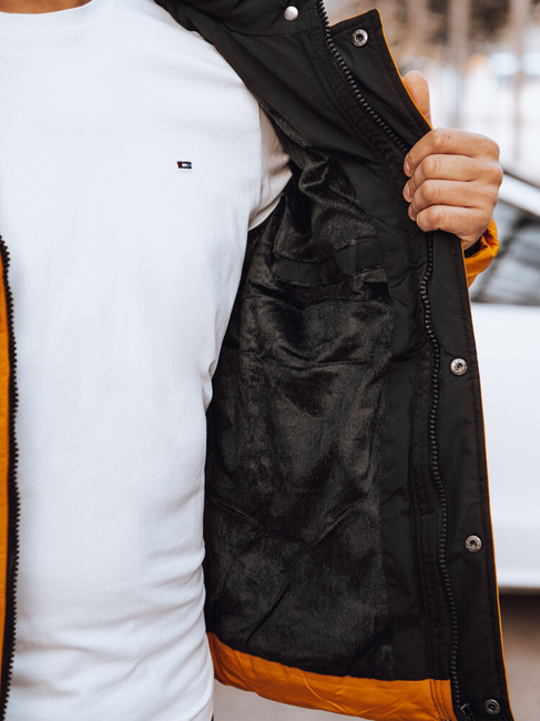 Moška prešita zimska jakna rumena Dstreet TX4567