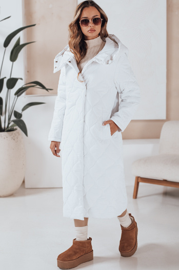 Ženska zimska jakna LIKEMIRA prešita bela Dstreet TY4928